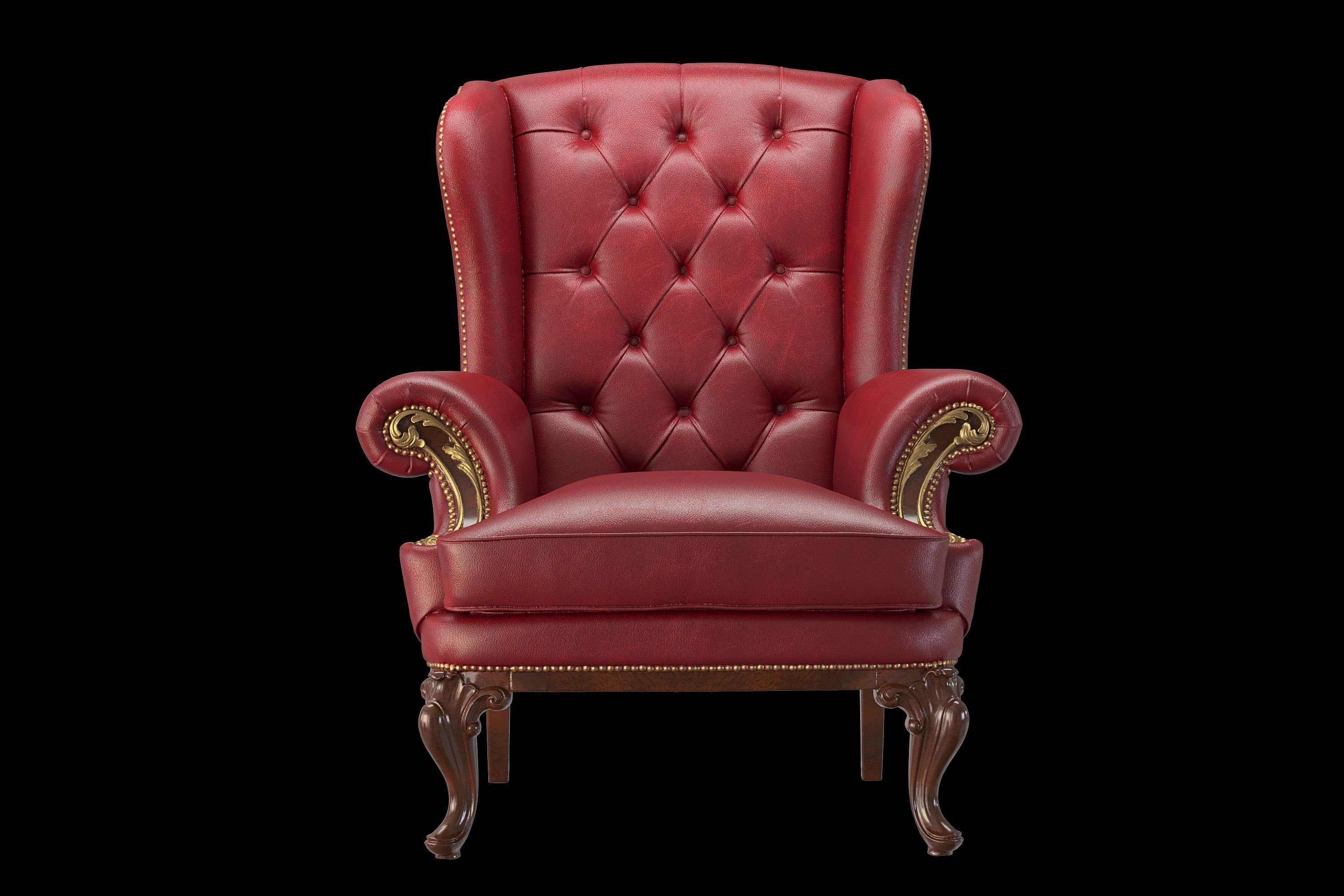 Leather chair 3D model_1