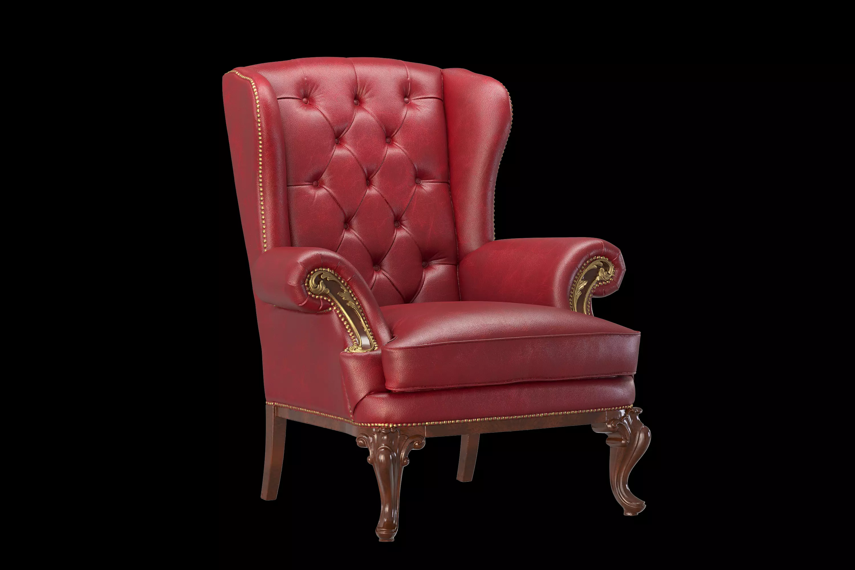 Leather chair 3D model_0