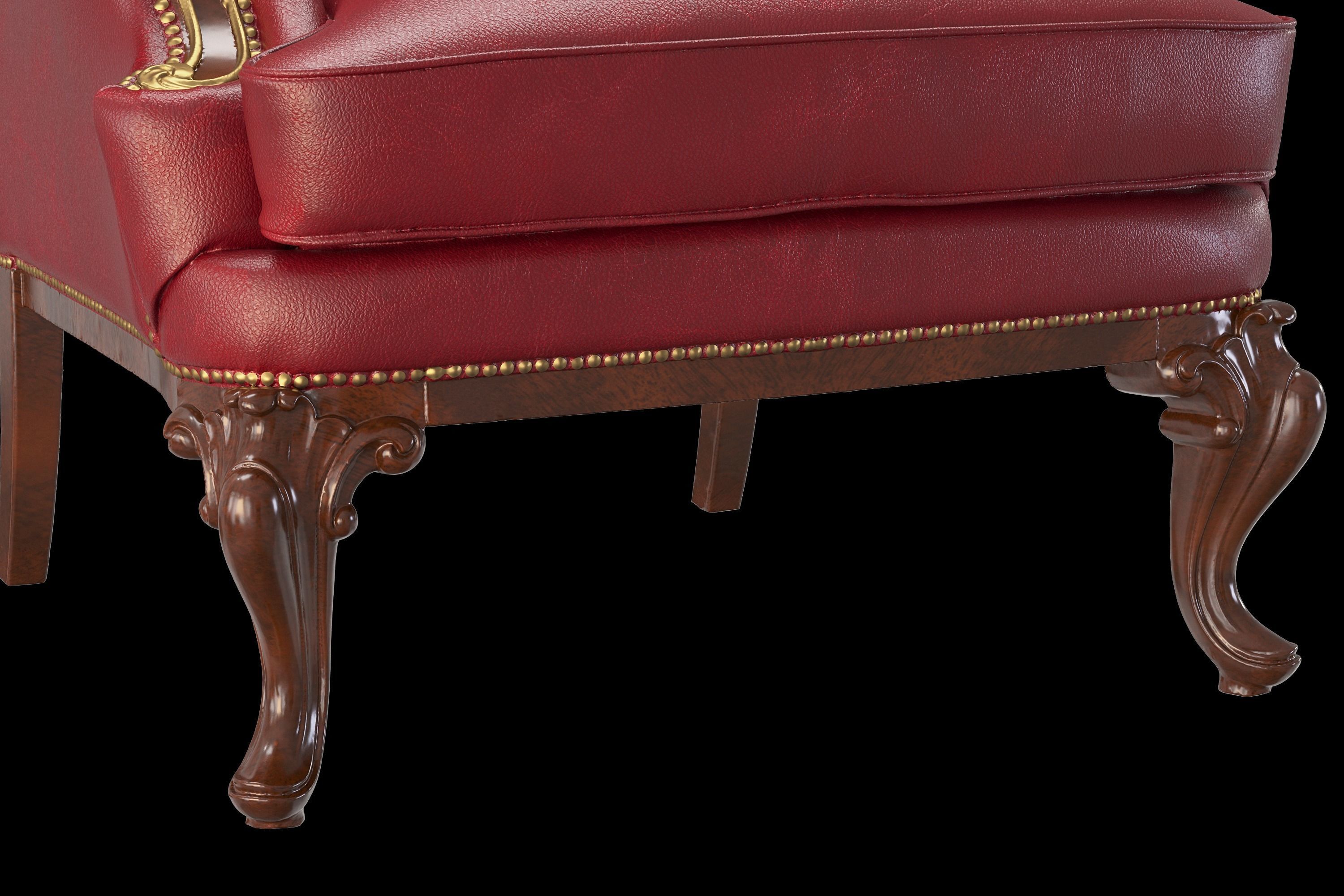 Leather chair 3D model_3