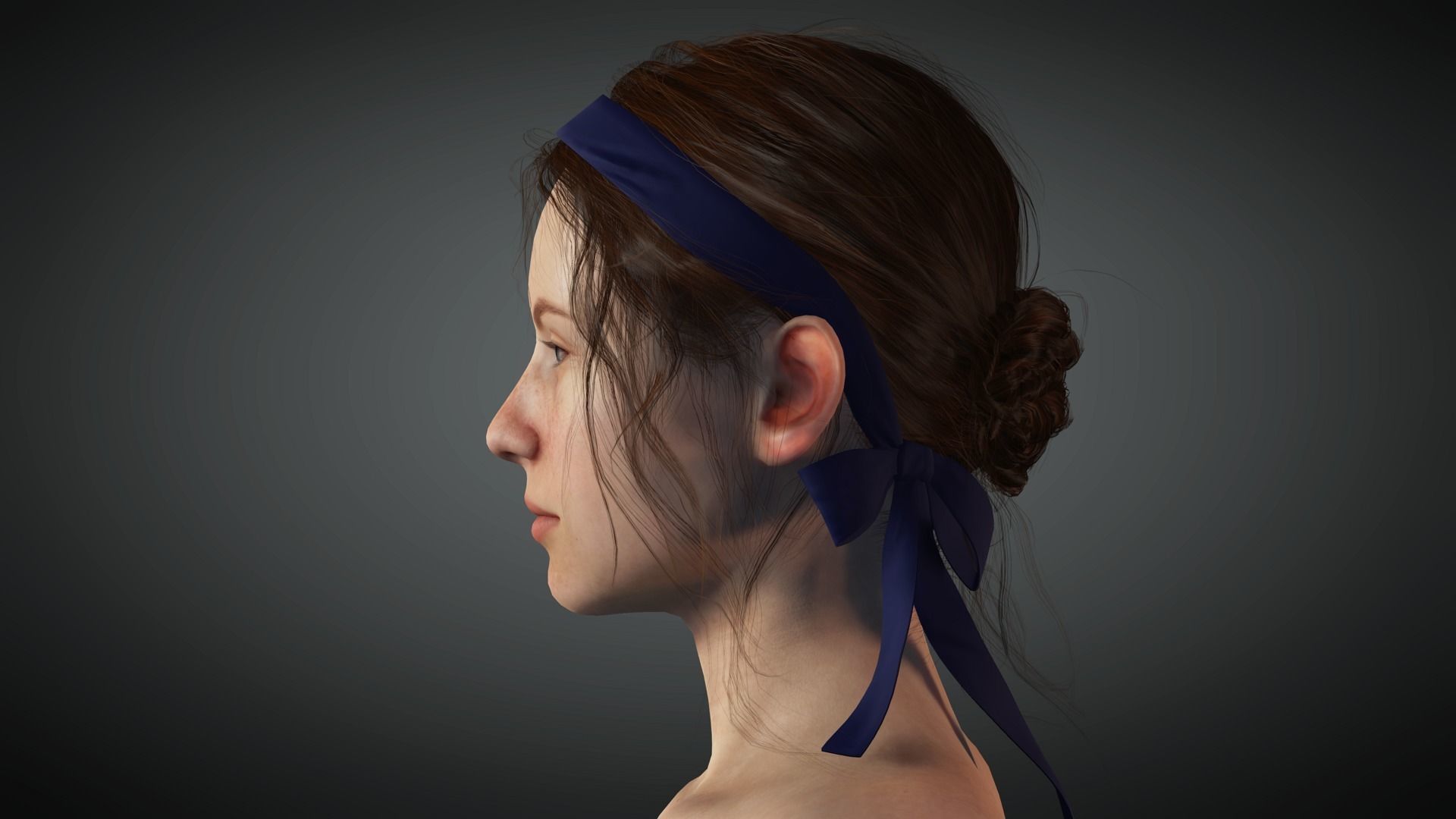 AAA Realistic Female Character 01 Low-poly 3D model_8