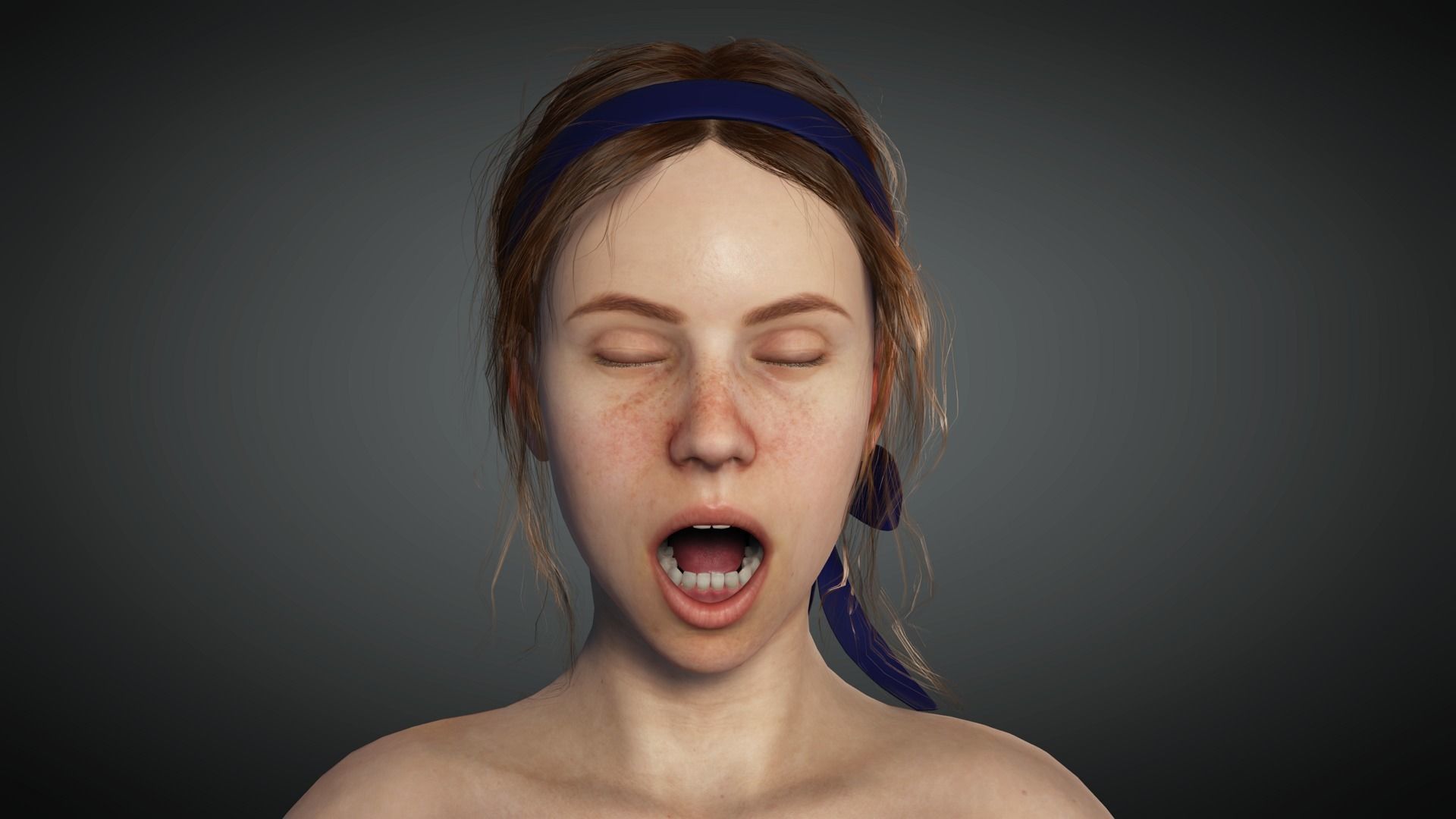 AAA Realistic Female Character 01 Low-poly 3D model_9