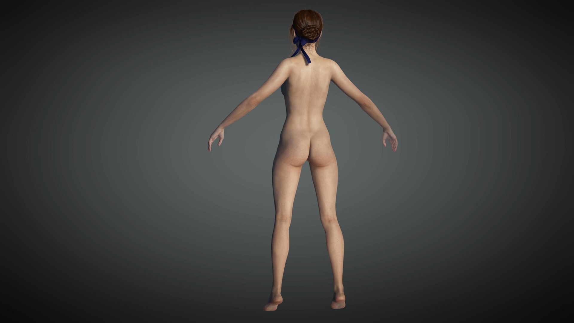 AAA Realistic Female Character 01 Low-poly 3D model_4