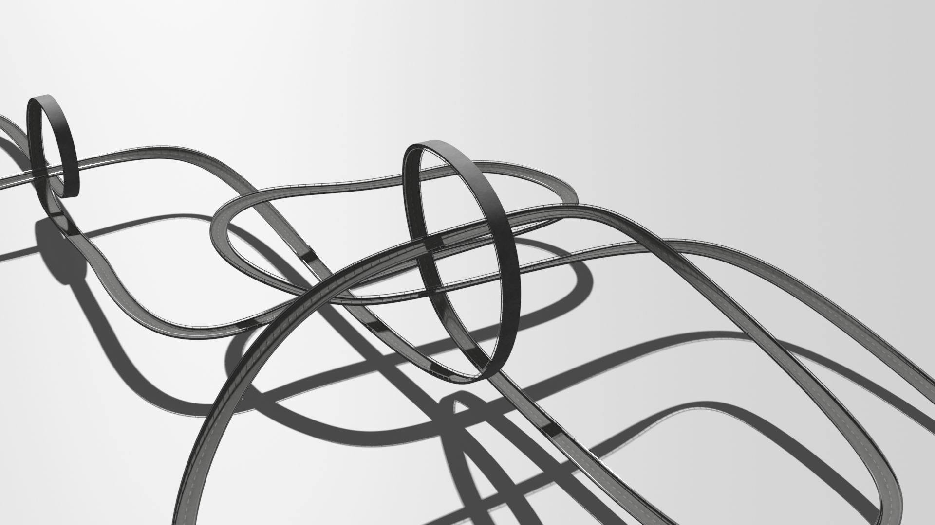 Acrobatic track Low-poly 3D model_18