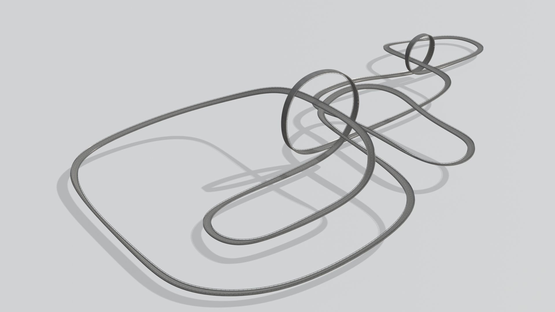 Acrobatic track Low-poly 3D model_8