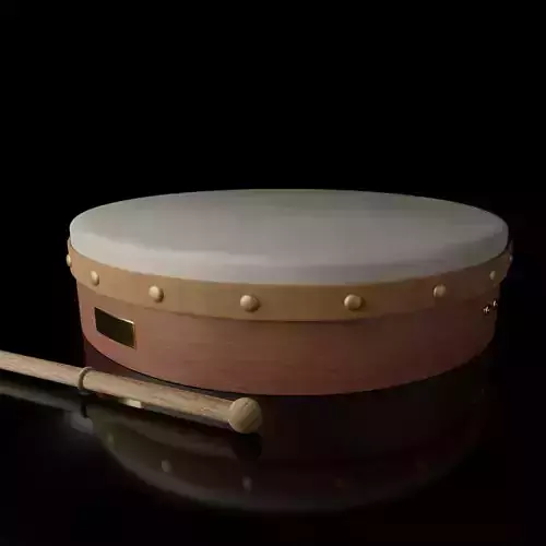 Celtic Bodhran 15 inches Low-poly 3D model