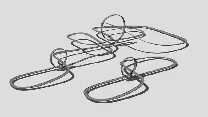 TWO ACROBATIC TRACKS 3D Model Collection