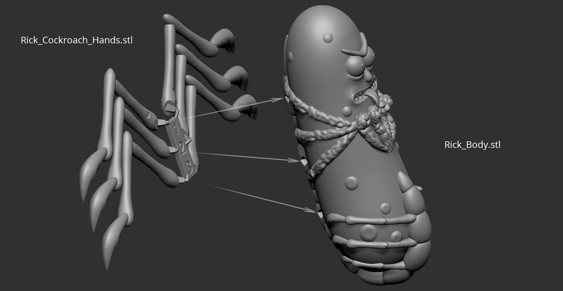 Pickle Rick V2 3D print model_18