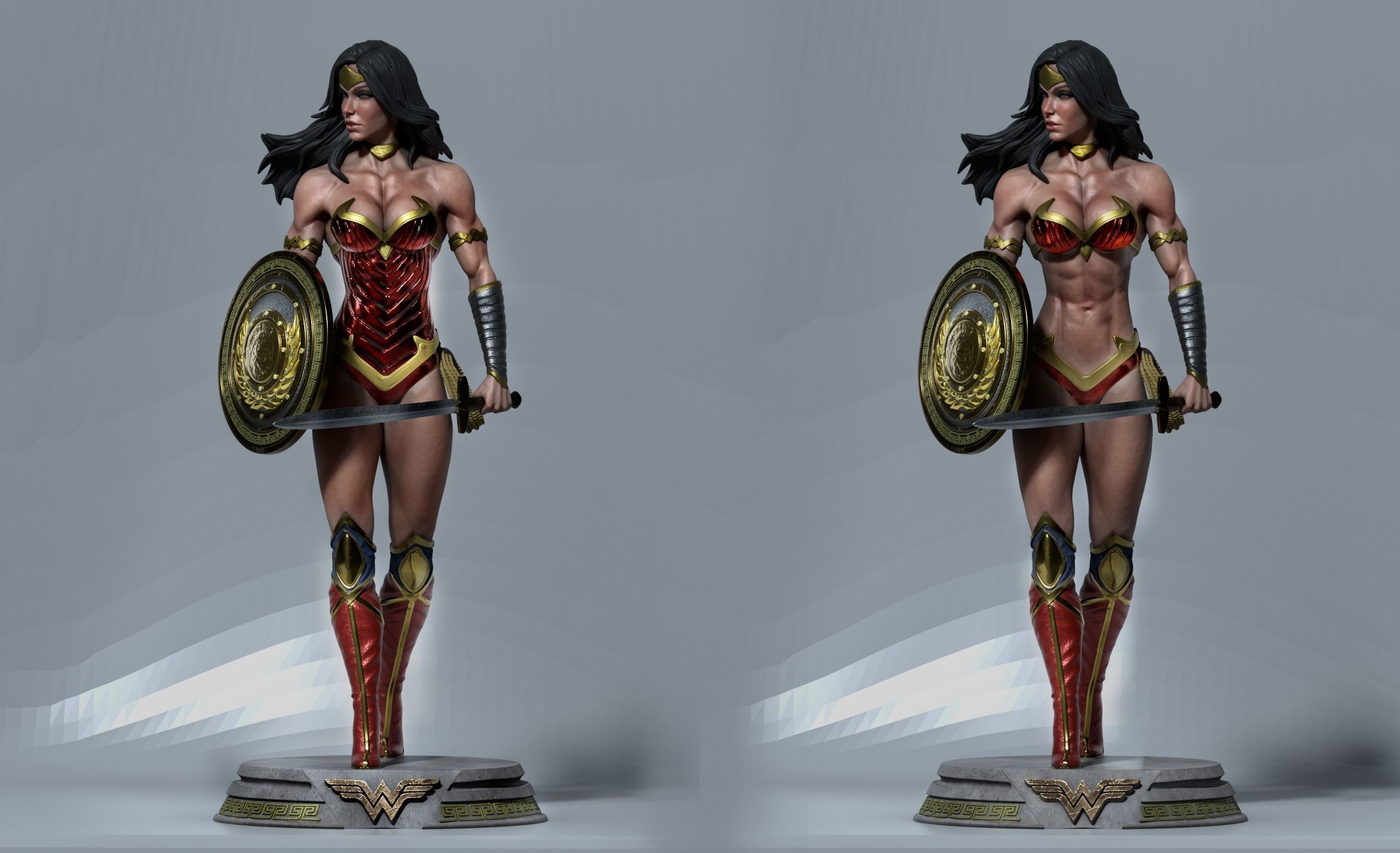Wonder Woman Pack Model 1 and Model 2 3d Print 3D print model_2