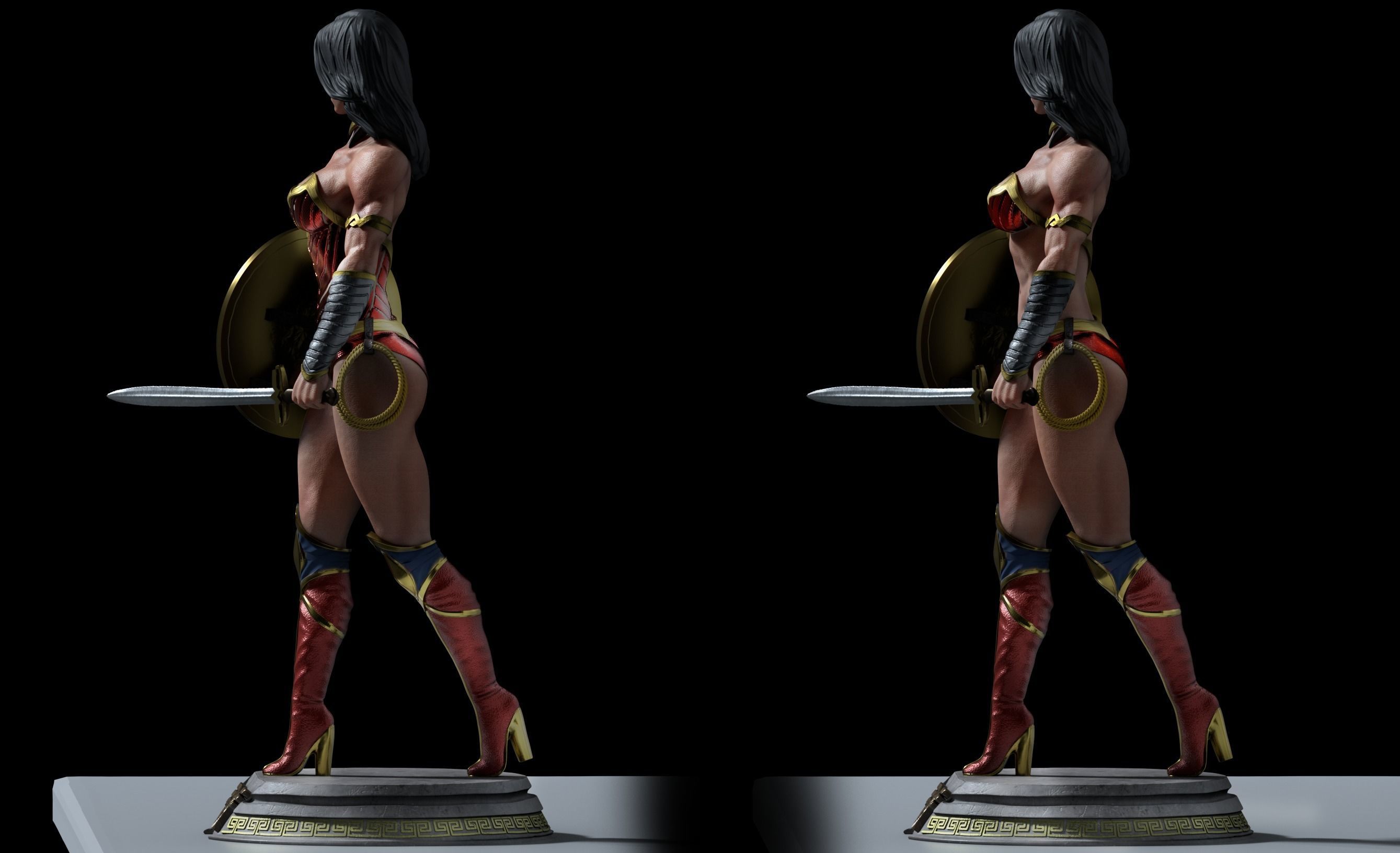 Wonder Woman Pack Model 1 and Model 2 3d Print 3D print model_5
