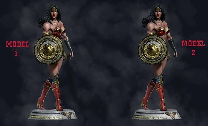 Wonder Woman Pack Model 1 and Model 2 3d Print 3D print model