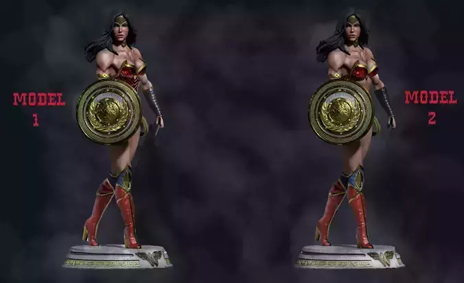 Wonder Woman Pack Model 1 and Model 2 3d Print 3D print model