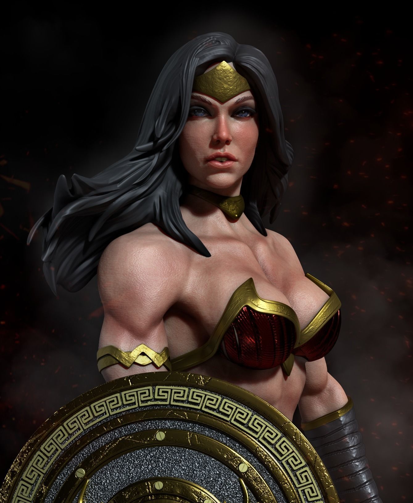 Wonder Woman Pack Model 1 and Model 2 3d Print 3D print model_3