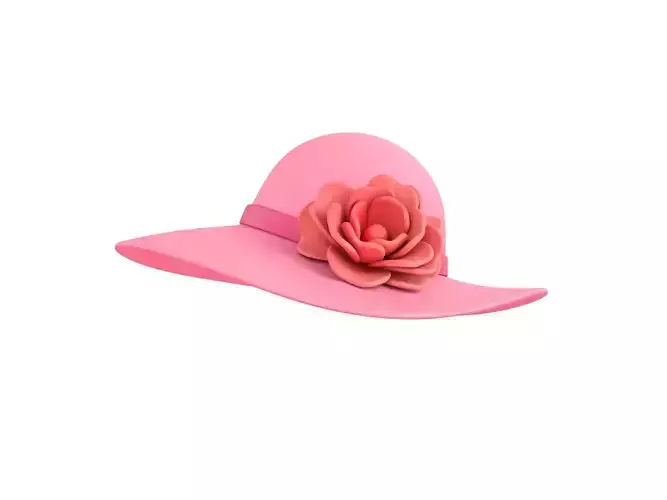 Pink Flower Hat