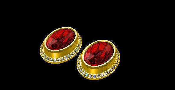 diamond stud  3D print model_14