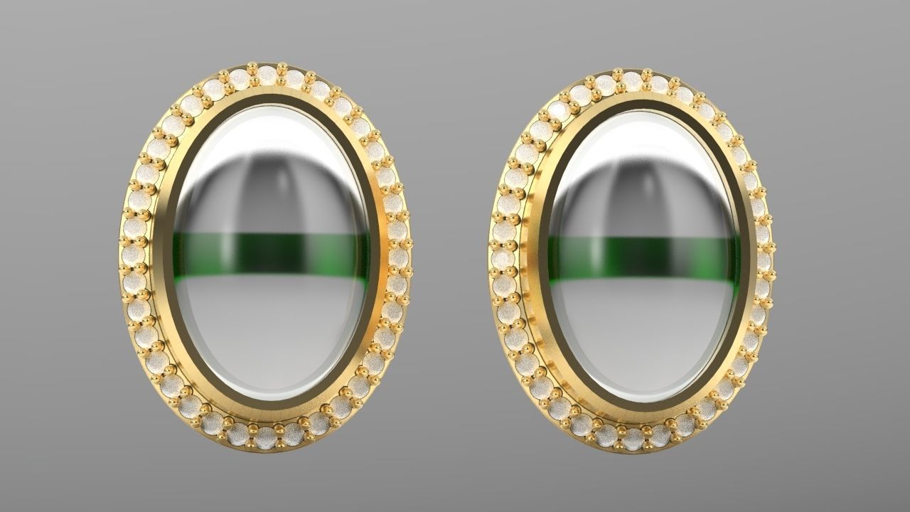 diamond stud  3D print model_8