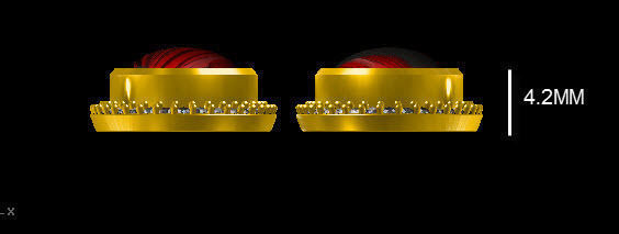 diamond stud  3D print model_6