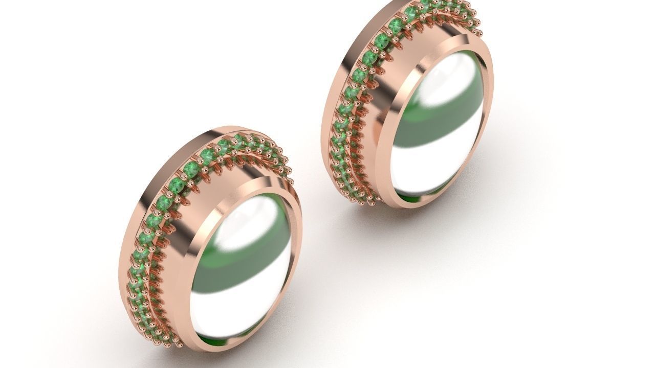 diamond stud  3D print model_10