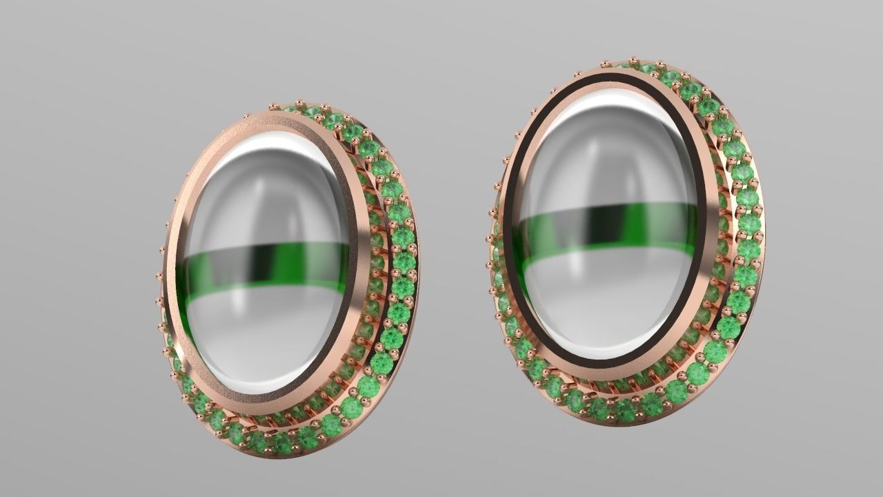 diamond stud  3D print model_15