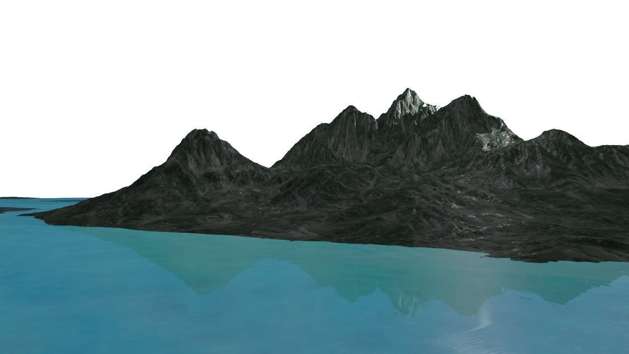 NMA Island Rock 002 Iridium Preset 01 Low-poly 3D model_3