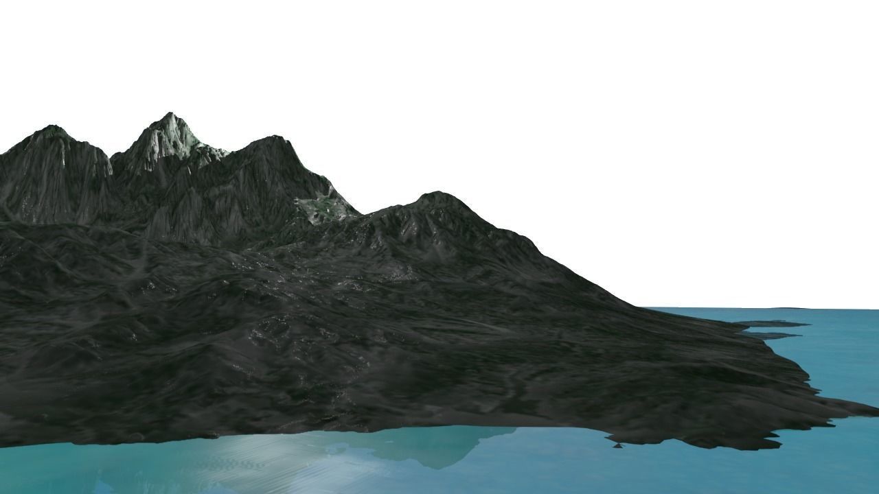 NMA Island Rock 002 Iridium Preset 01 Low-poly 3D model_5