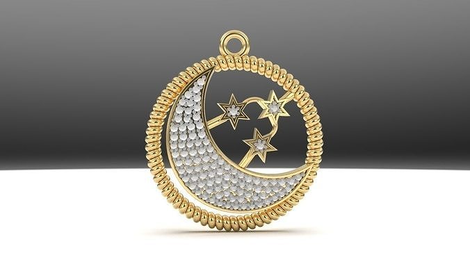MOON PENDANT -2 3D print model