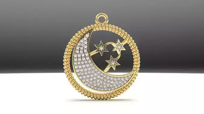 MOON PENDANT -2 3D print model