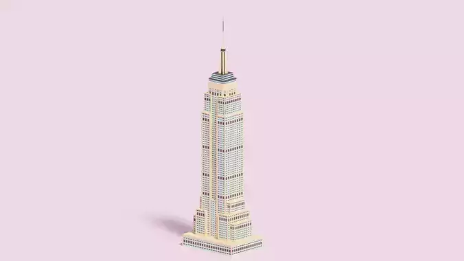 Cartoon Empire State Building New York B