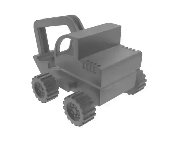 Bulldozer Earth Moving Machine Low-poly 3D model