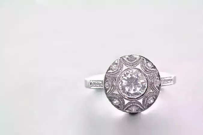 New Vintage Diamond Engagement Ring