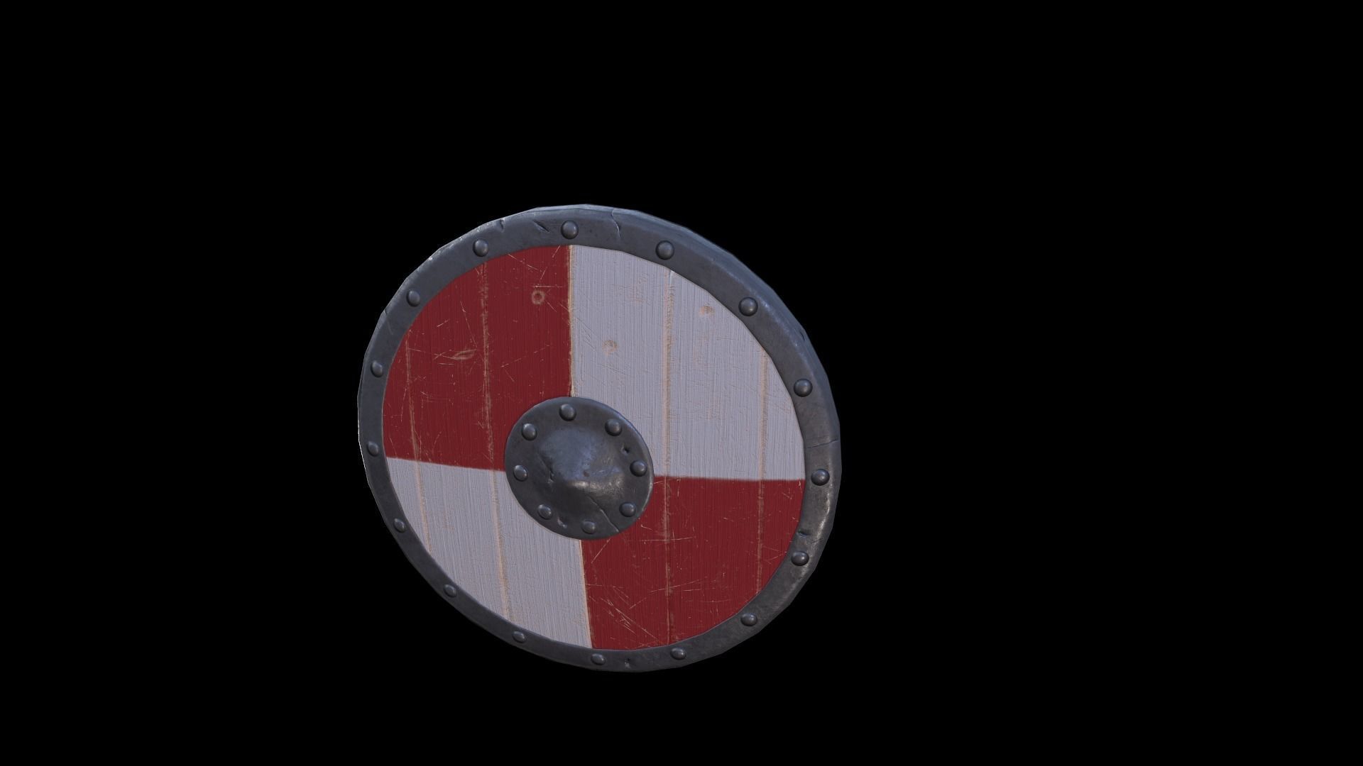 Viking shield warrior Low-Poly Free low-poly 3D model_2