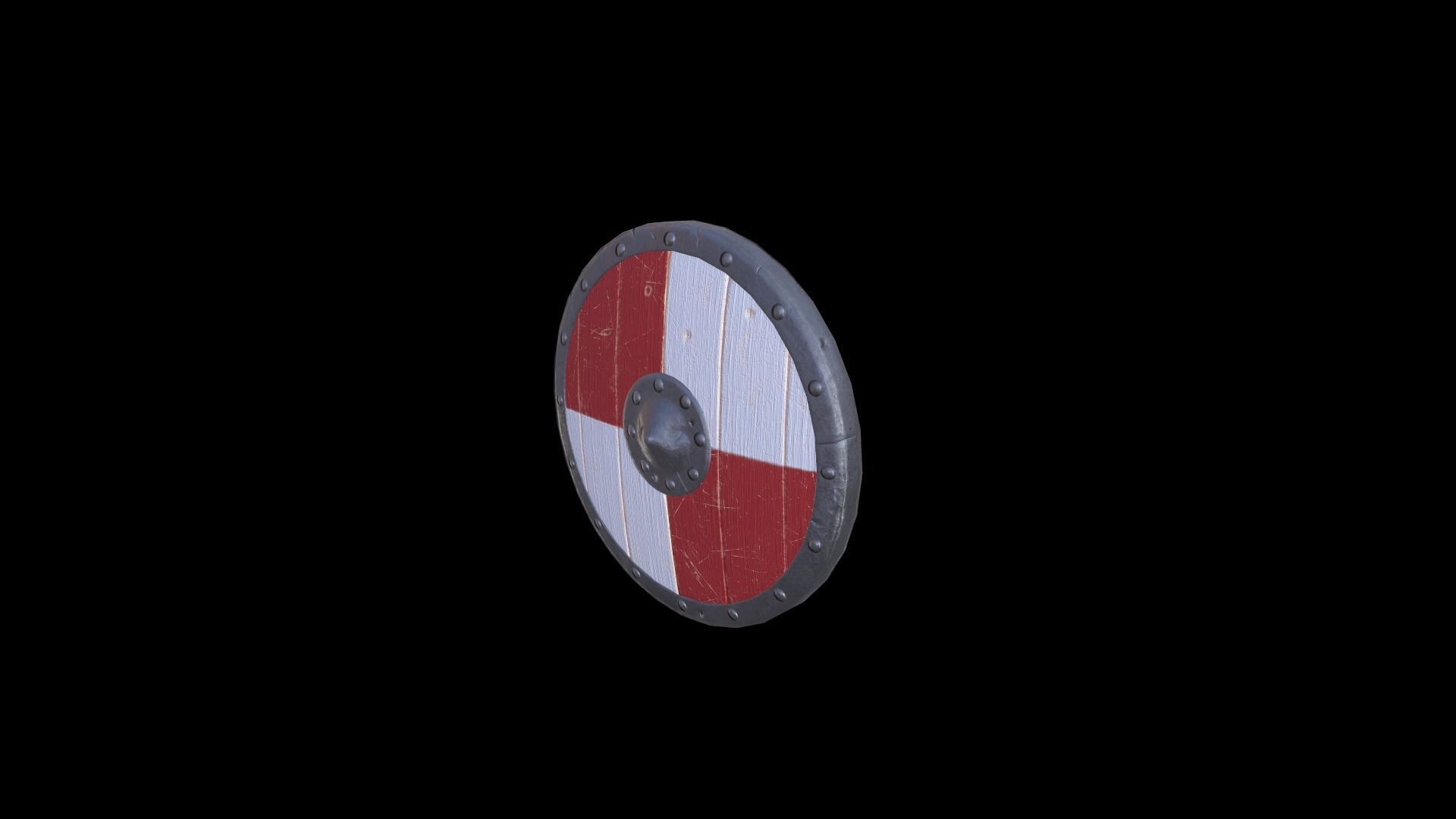 Viking shield warrior Low-Poly Free low-poly 3D model_4