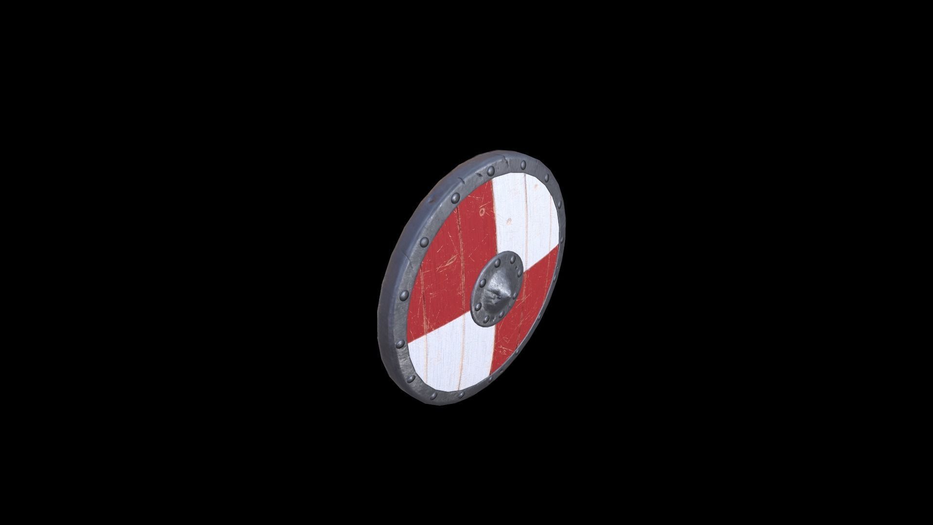 Viking shield warrior Low-Poly Free low-poly 3D model_7