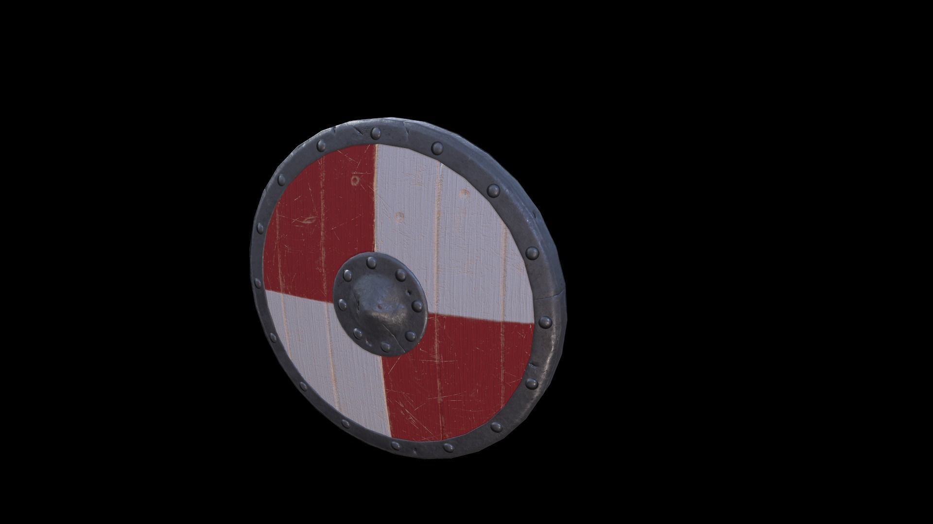 Viking shield warrior Low-Poly Free low-poly 3D model_3