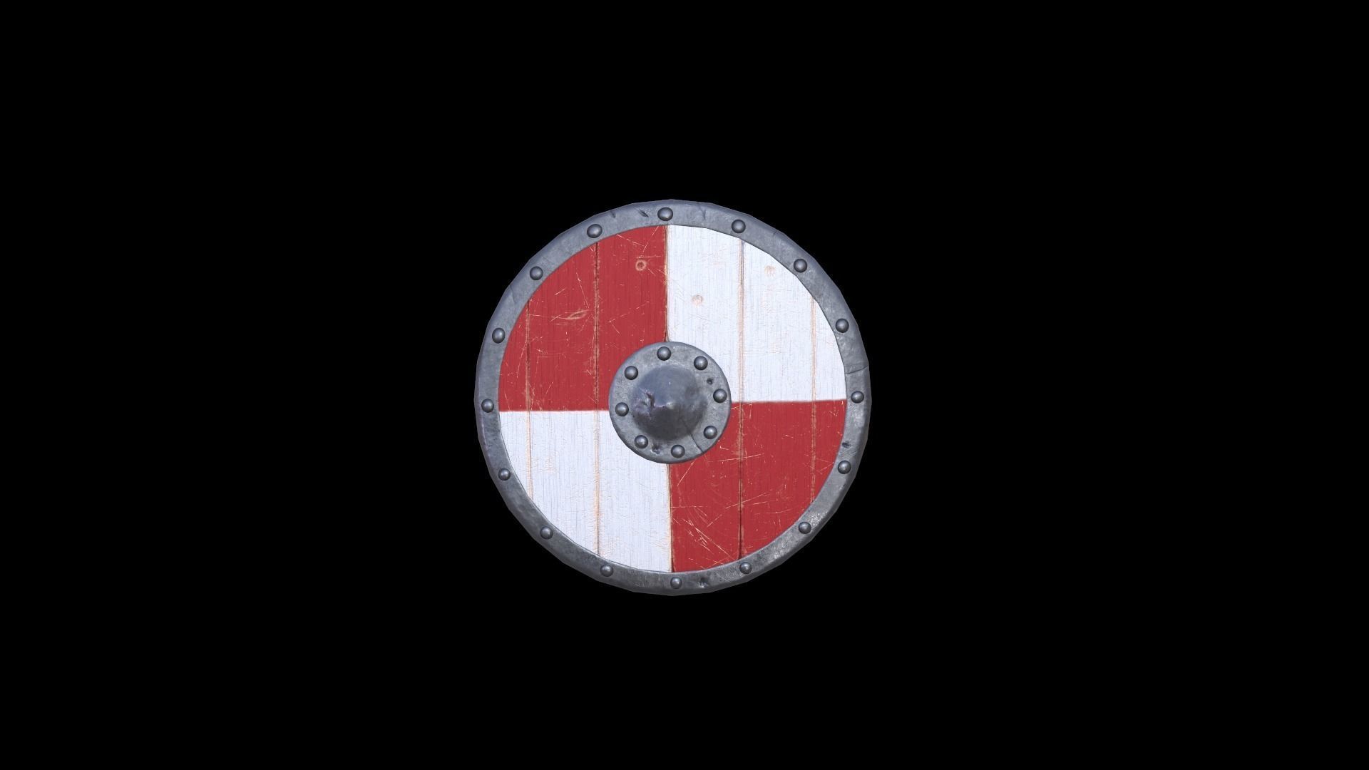 Viking shield warrior Low-Poly Free low-poly 3D model_0