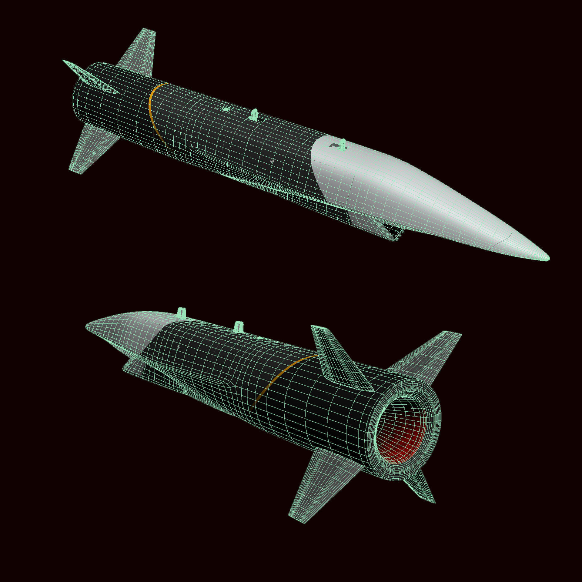 Hyfly Project HyFly-2 Hypersonic Cruise Missile Concept 3D model animated | CGTrader