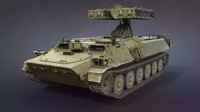 9K35 Strela-10 or SA-13 Gopher Low-poly 3D model
