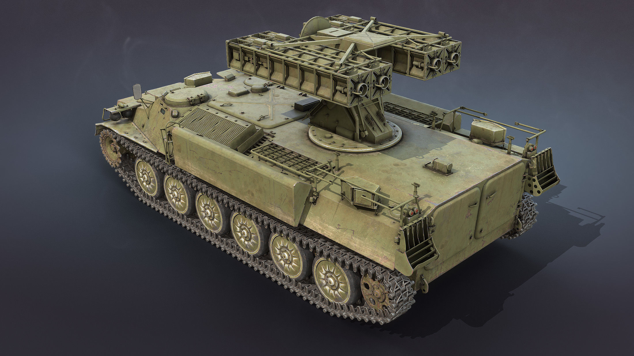 9K35 Strela-10 or SA-13 Gopher Low-poly 3D model_4