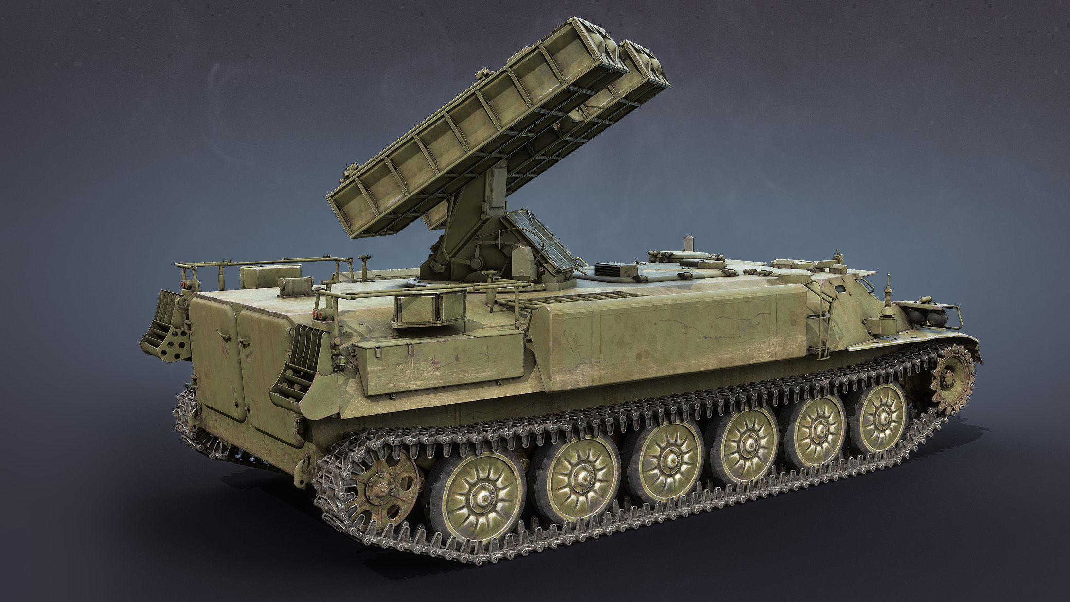 9K35 Strela-10 or SA-13 Gopher Low-poly 3D model_5