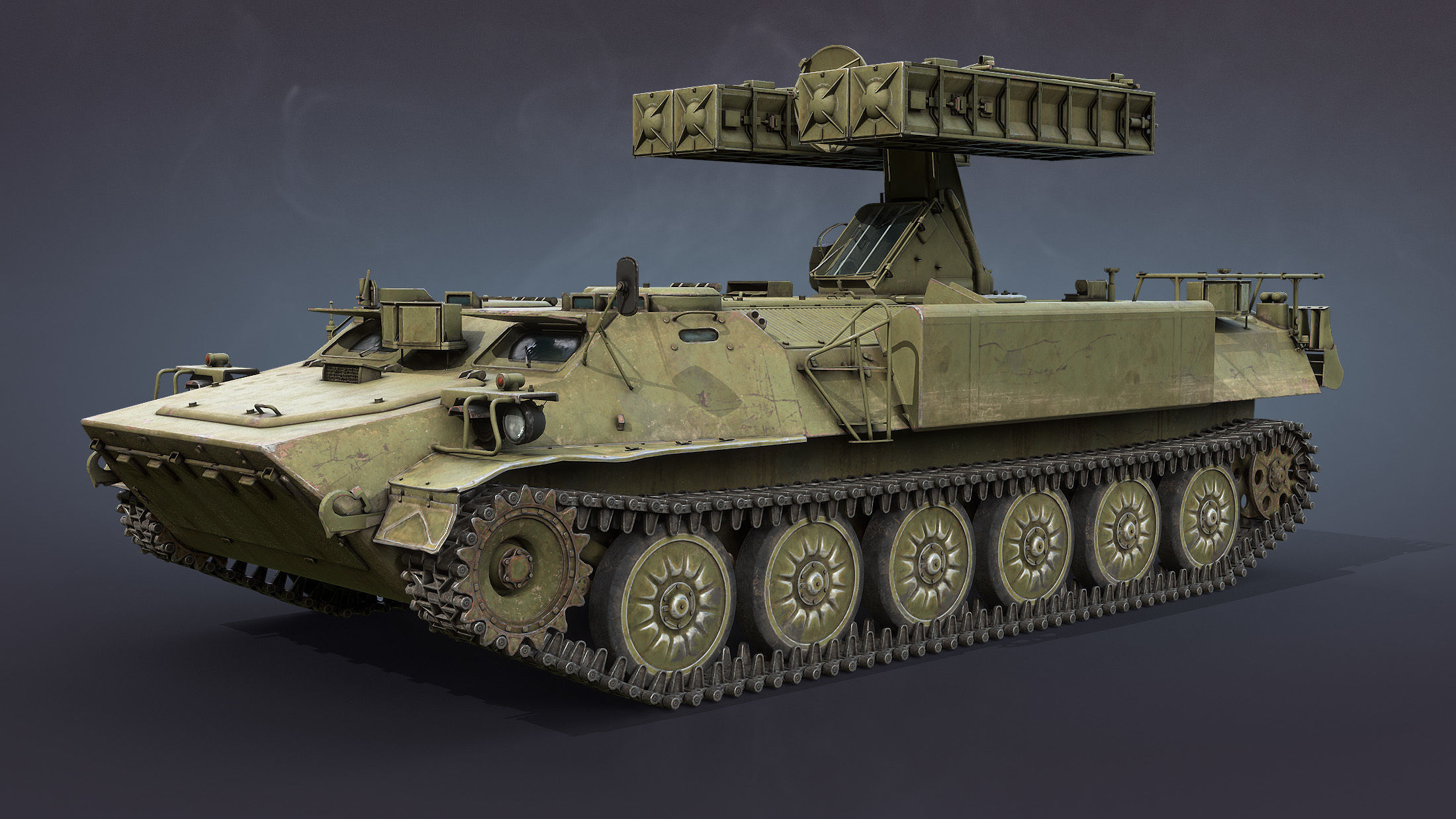 9K35 Strela-10 or SA-13 Gopher Low-poly 3D model_2