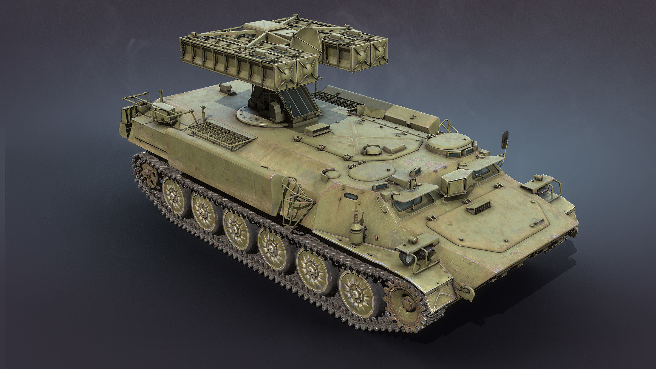 9K35 Strela-10 or SA-13 Gopher Low-poly 3D model_7