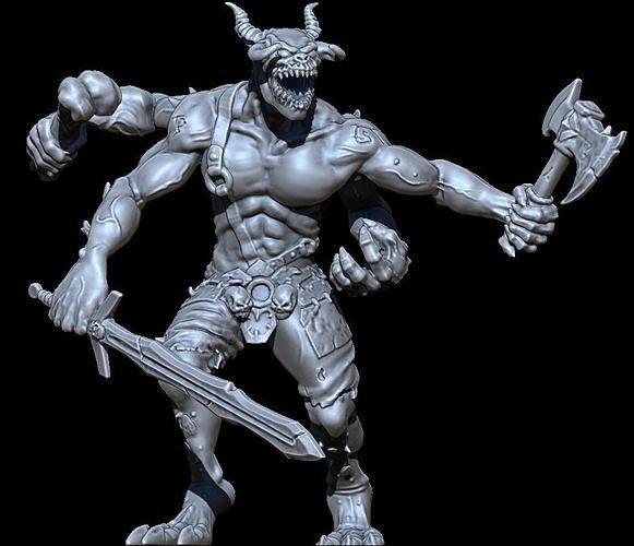 Demon of War 3D print model