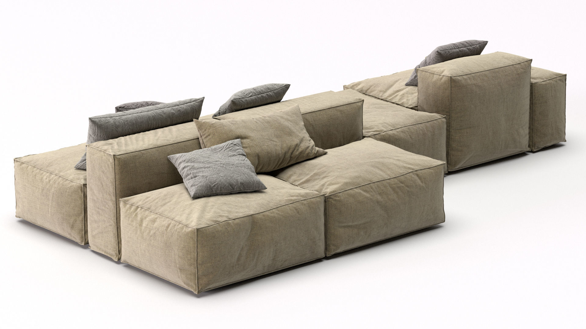 Bonaldo sectional sofa PEANUT B 3D model_1