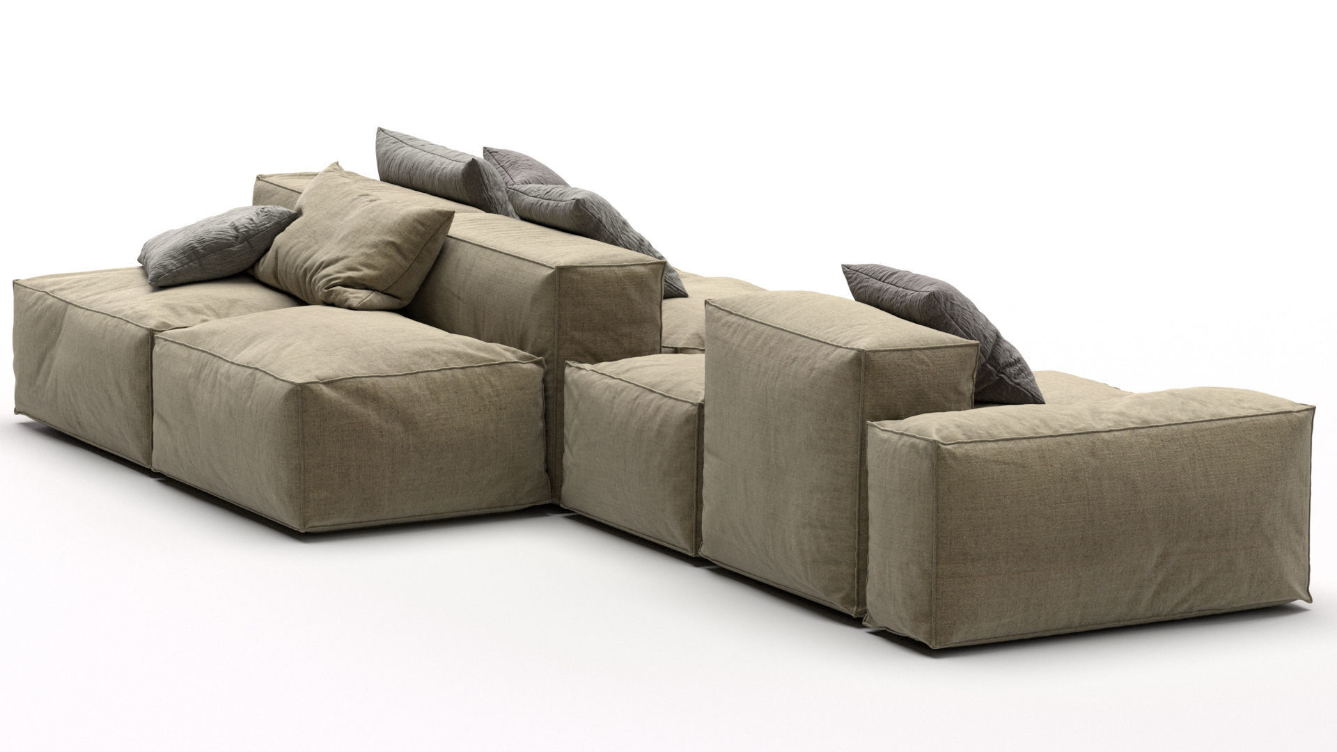 Bonaldo sectional sofa PEANUT B 3D model_17