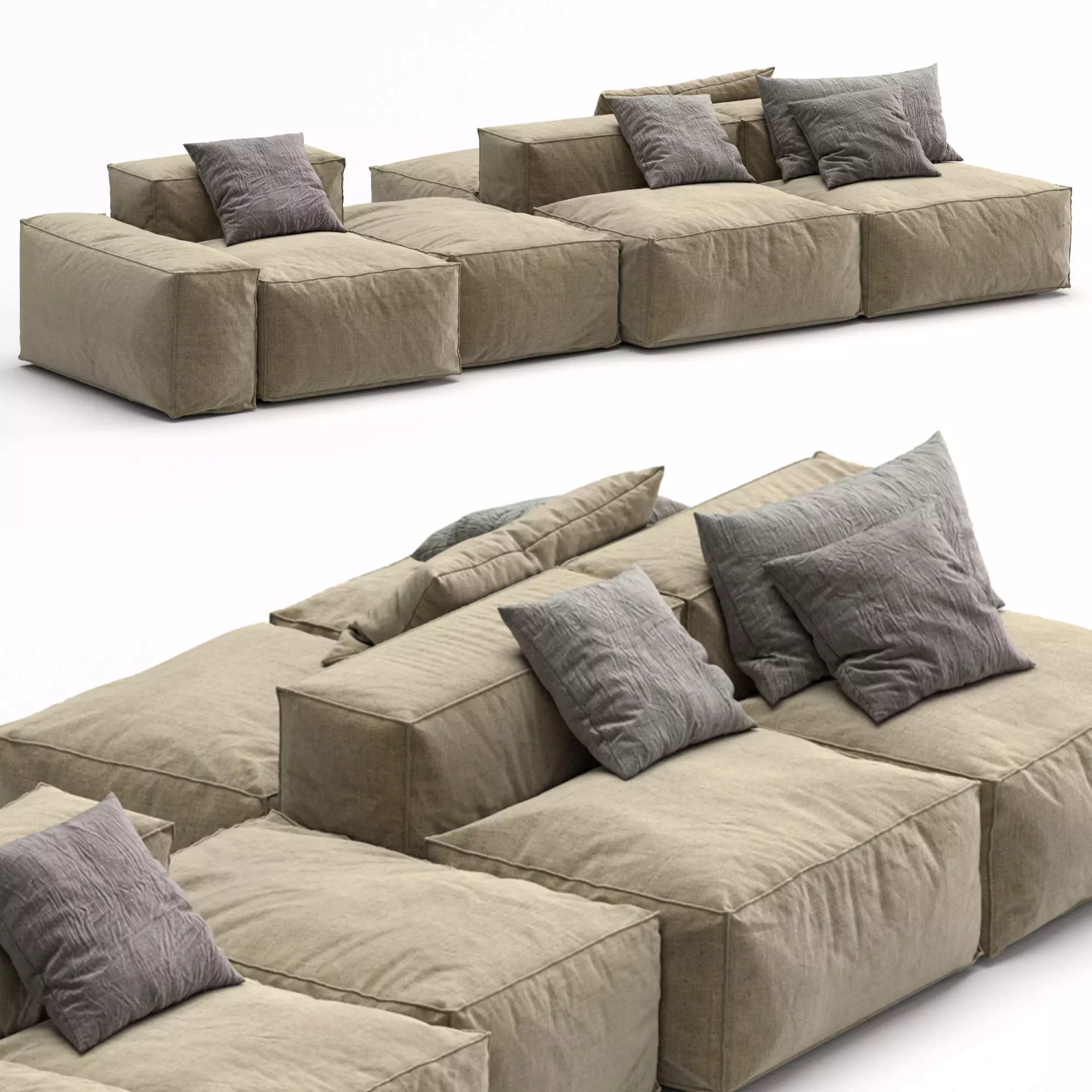 Bonaldo sectional sofa PEANUT B 3D model_0