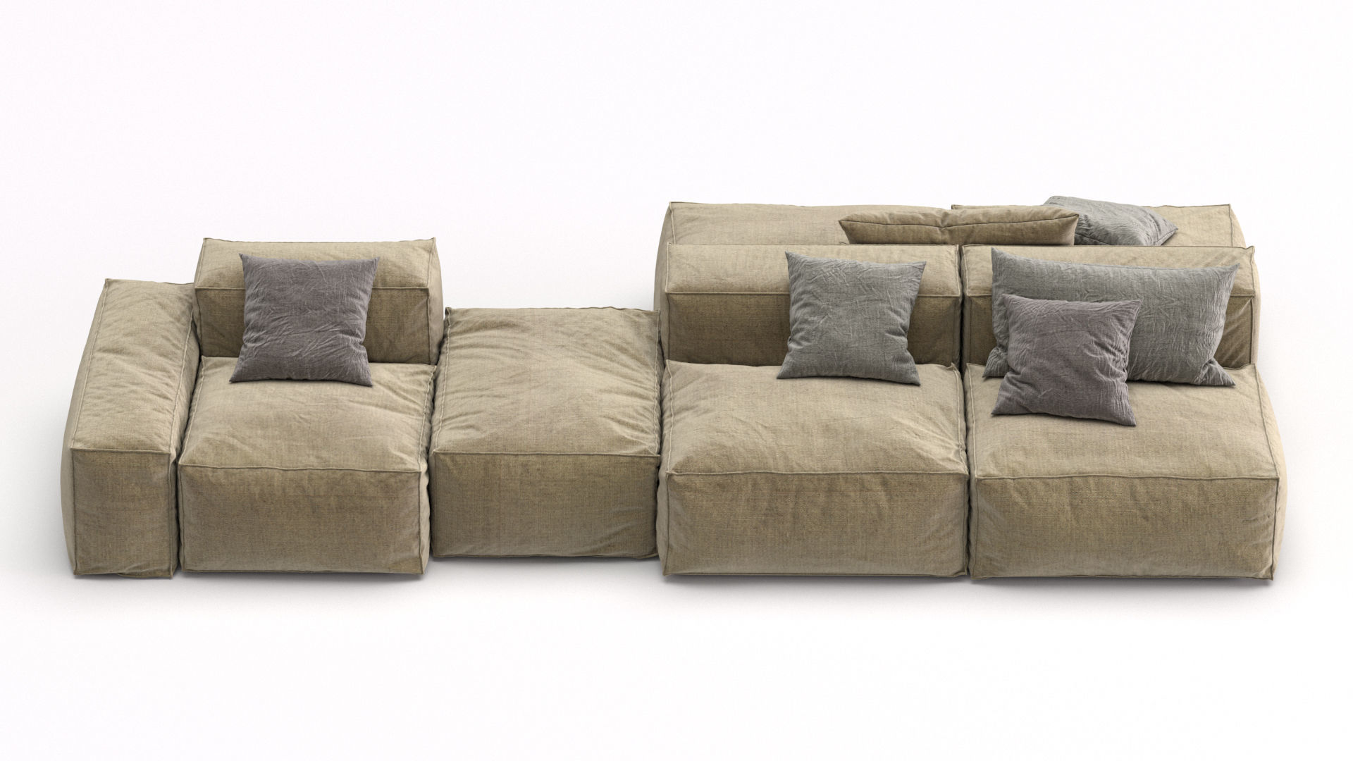 Bonaldo sectional sofa PEANUT B 3D model_6