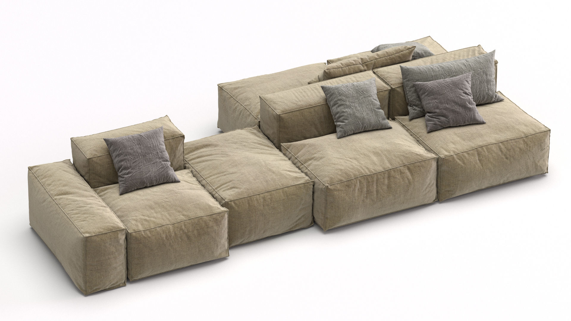 Bonaldo sectional sofa PEANUT B 3D model_3