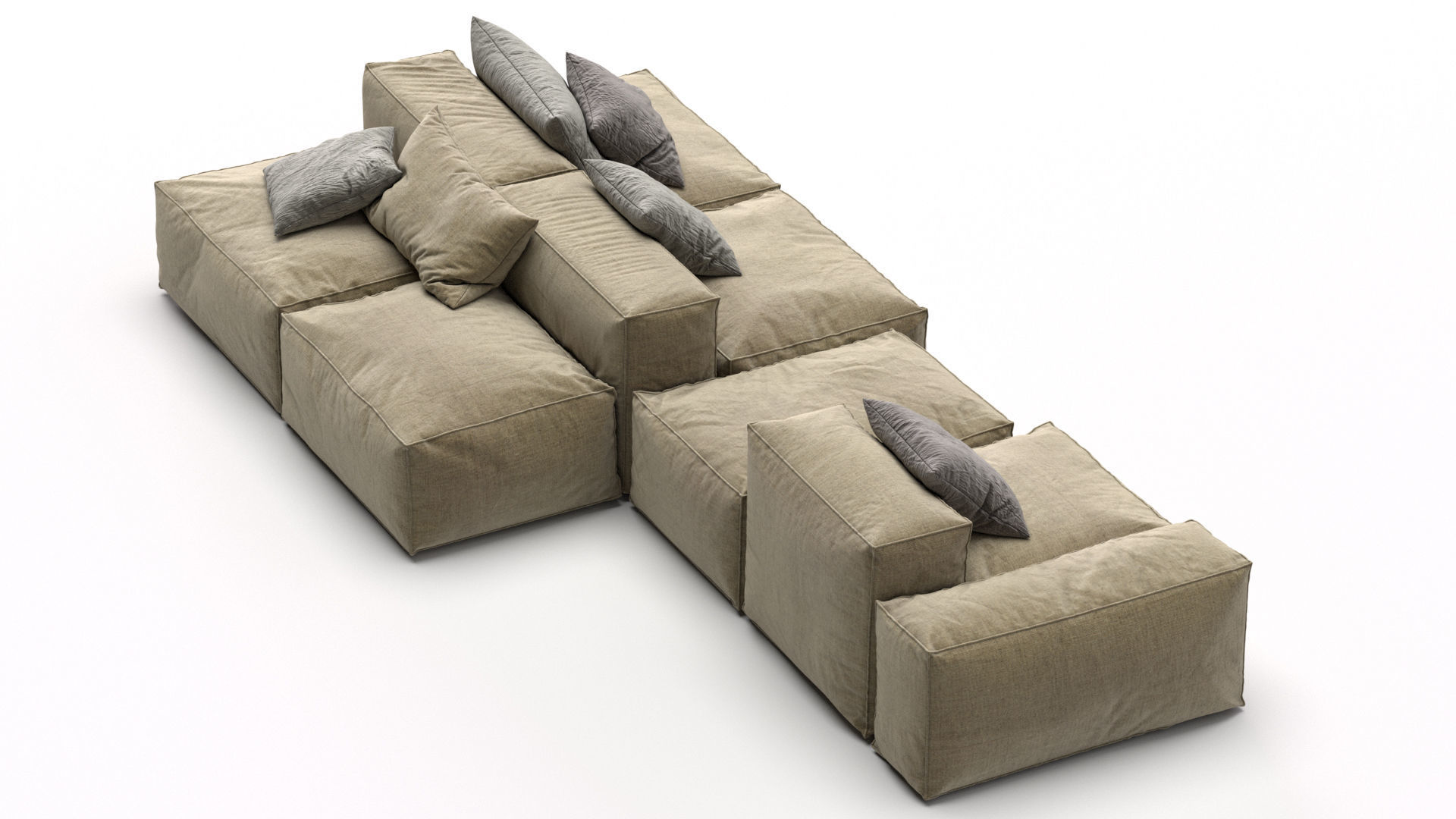 Bonaldo sectional sofa PEANUT B 3D model_2