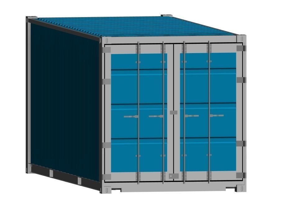 MS-07-PARAMETRIC CONTAINER 20 FEET 3D MODEL 3D model_2