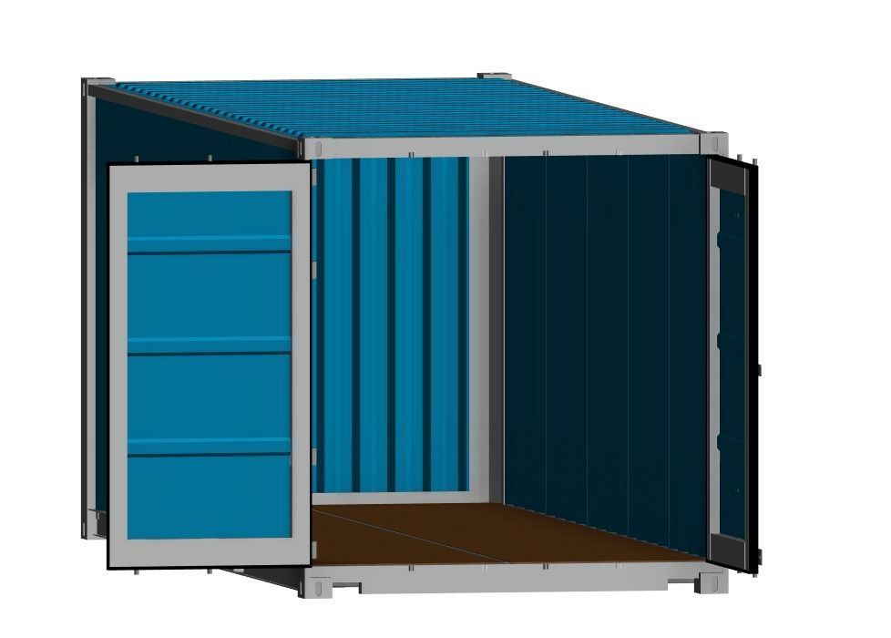 MS-07-PARAMETRIC CONTAINER 20 FEET 3D MODEL 3D model_3