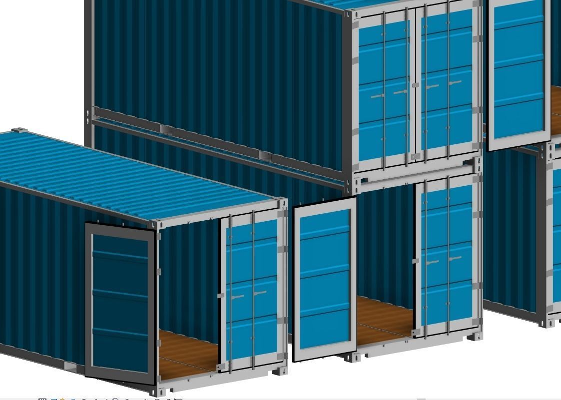 MS-07-PARAMETRIC CONTAINER 20 FEET 3D MODEL 3D model_8